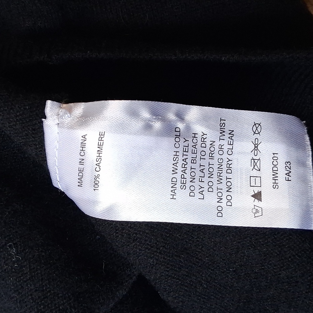 Quince 100% Mongolian Cashmere Maternity Crewneck Sweater Black M - Picture 7 of 8